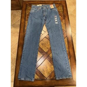Levi's 501 29x34 Men's Denim Jeans Blue, Straight Leg, Button Fly 100% Cotton